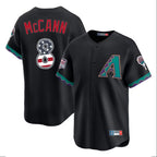 Arizona Diamondbacks #8 James McCann Player Black CONTON USA 250 Fourth of July Home Game Stitched Jerseys