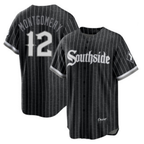 Chicago White Sox #12 Colson Montgomery Black CONTON City Connect Cool Base Stitched Jersey