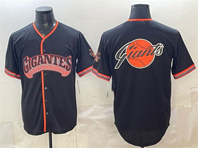 San Francisco Giants Team Big Logo Black CONTON 2026 Alternate Stadium Stitched Jersey