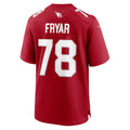 A.Cardinals #78 Josh Fryar Cardinal CONTON Team Game Jersey