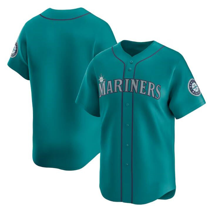 Seattle Mariners Blank Aqua CONTON Alternate Limited Stitched jersey