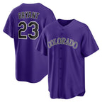 Colorado Rockies #23 Kris Bryant Purple CONTON Alternate Replica Player Jersey
