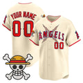 Custom Los Angeles Angels x One Piece Cream CONTON Vapor Premier Limited Jersey - Stitched