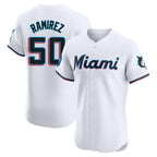 Miami Marlins #50 Agustin Ramirez Player White CONTON Home Limited Elite Stitched Jerseys
