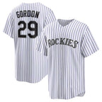 Colorado Rockies #29 Tanner Gordon White CONTON Home Replica Jersey