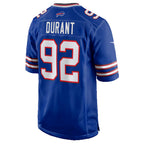 B.Bills #92 Zane Durant Royal CONTON Team Game Jersey