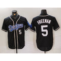 Los Angeles Dodgers #5 Freddie Freeman Number Black CONTON Cool Base With Patch Stitched Jerseys