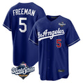 Los Angeles Dodgers #5 Freddie Freeman Player Royal CONTON World Series Game Home Stitched Jerseys