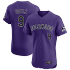 Colorado Rockies #9 Brenton Doyle Player Purple CONTON Limited Elite Home Stitched Jerseys