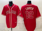 Texas Rangers #32 Evan Carter Red CONTON 2026 City Connect Stadium Stitched Jersey