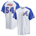 Atlanta Braves #54 Max Fried White CONTON 2023 City Connect Cool Base Stitched Jersey