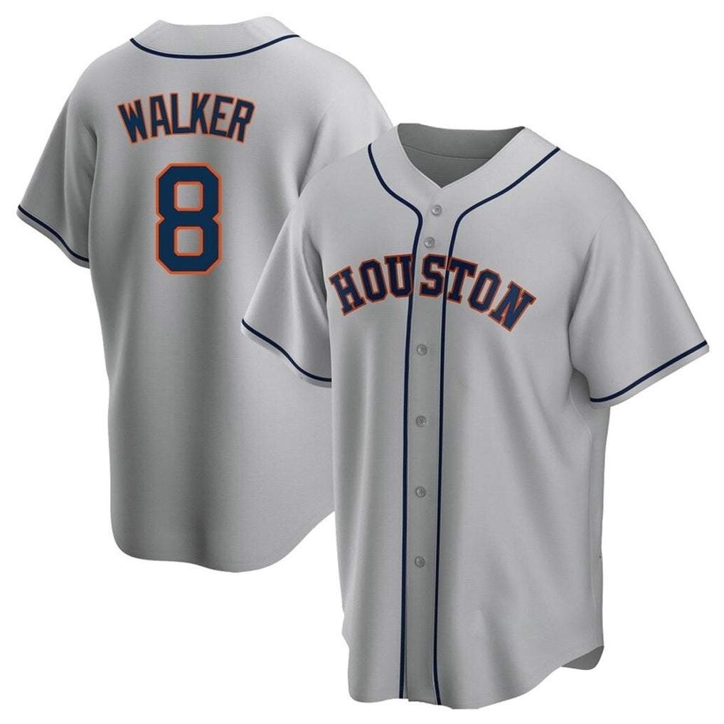 Houston Astros #8 Christian Walker Player Gray CONTON Home Game Stitched Jerseys