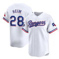 Texas Rangers #28 Jonah Heim White CONTON 2023 World Series Champions Stitched Jersey
