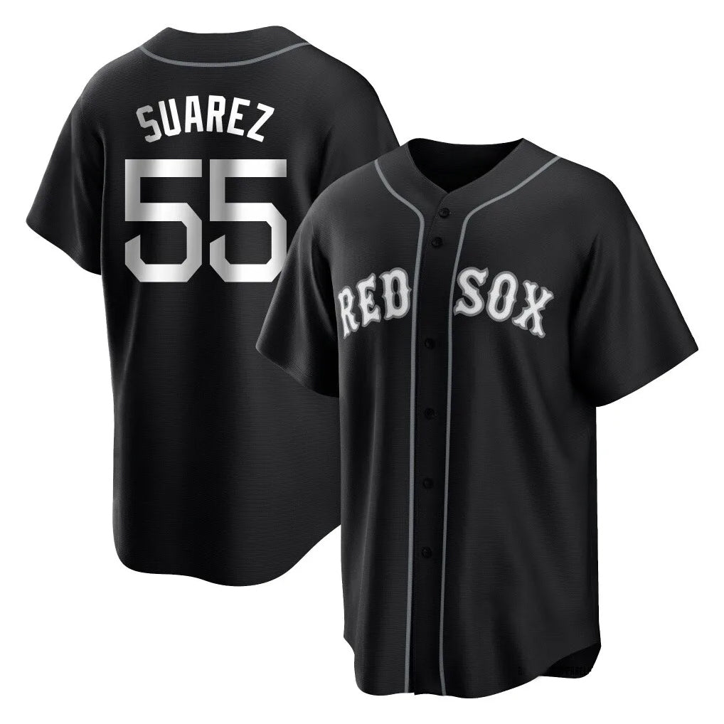 Boston Red Sox #55 Ranger Suarez Player Black CONTON Home Game Stitched Jerseys