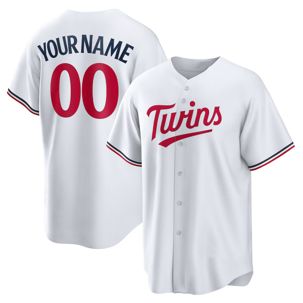 Custom Minnesota Twins White CONTON Home Replica Jersey