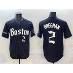 Boston Red Sox #2 Alex Bregman Black CONTON Gothic Vapor Limited Stitched Jersey