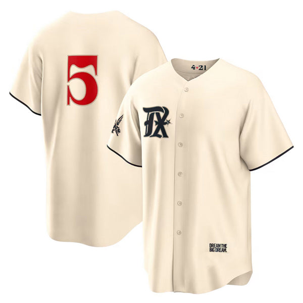Texas Rangers #5 Corey Seager Cream CONTON 2023 City Connect Cool Base Stitched Jersey