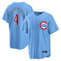 Chicago Cubs #4 Pete Crow-Armstrong Player Light Blue CONTON Home Game Stitched Jerseys