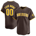 Custom San Diego Padres Brown CONTON 2024 Away Limited Stitched Jersey