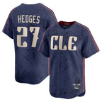 Cleveland Guardians #27 Austin Hedges Player Navy CONTON City Connect Limited Home Stitched Jerseys