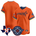 Houston Astros Blank Player Orange CONTON City Connect Texas Patch Vapor Premier Limited Home Stitched Jerseys