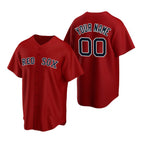 Custom Boston Red Sox Red CONTON Stitched Cool Base Jersey