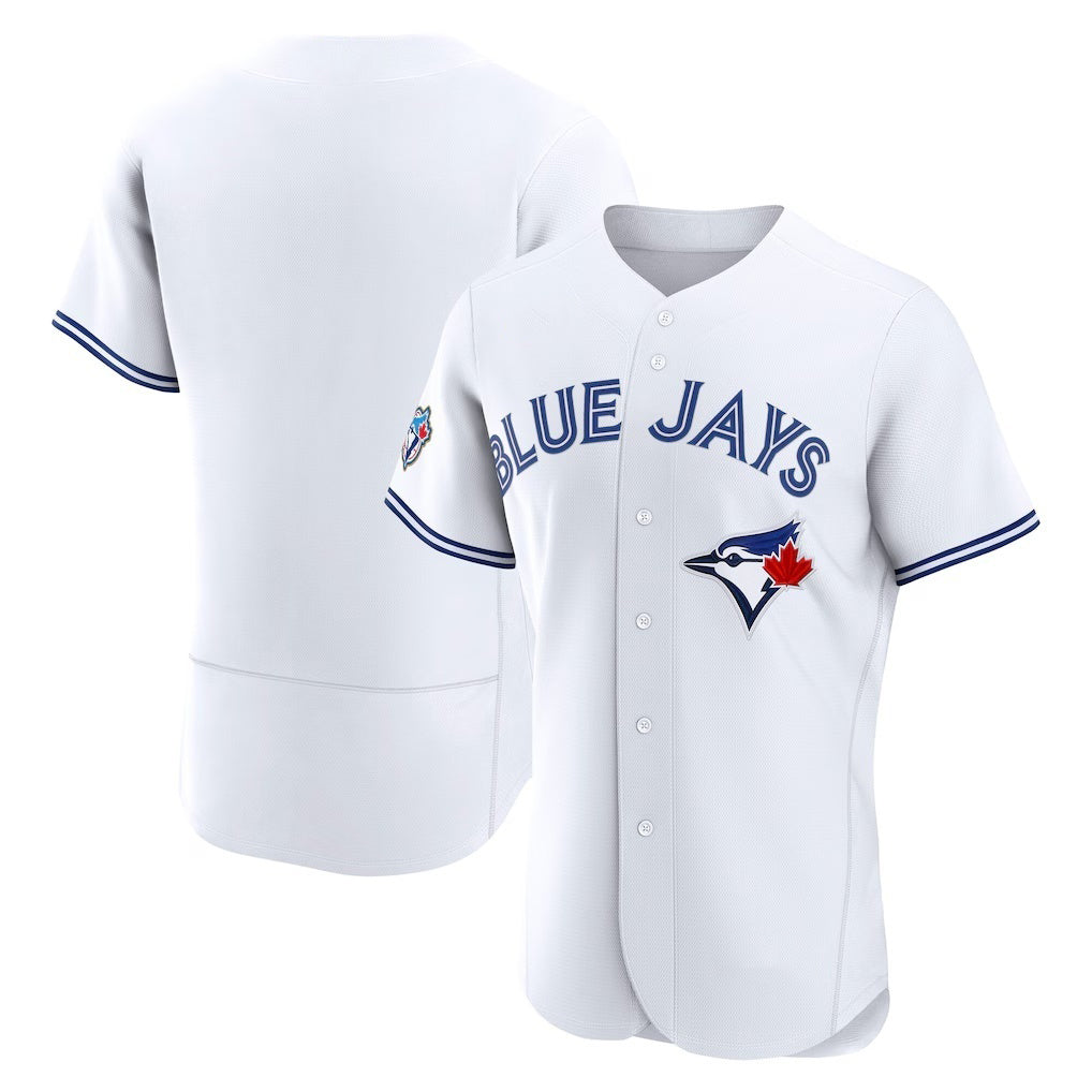 Toronto Blue Jays Blank White CONTON 50 Seasons Patch Stitched Jersey