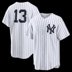 New York Yankees #13 Jazz Chisholm Jr. White CONTON Home Replica Jersey 2