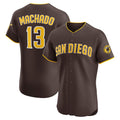 San Diego Padres #13 Manny Machado Brown CONTON Road Elite Jersey