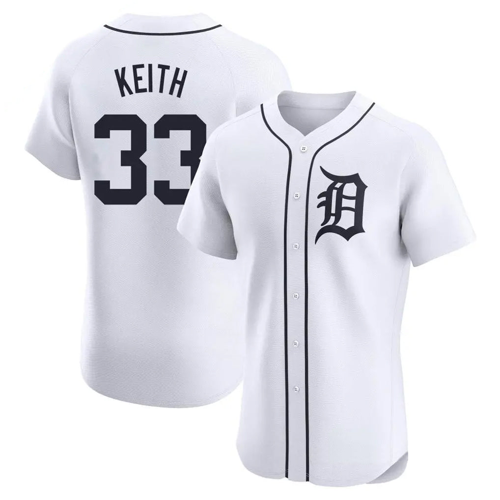 Detroit Tigers #33 Colt Keith Player White CONTON Limited Elite Home Stitched Jerseys