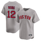 Boston Red Sox #12 Connor Wong Player Gray CONTON Road Limited Home Game Stitched Jerseys1