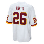 W.Football Team #26 Clinton Portis White CONTON Retired Player Game Jersey
