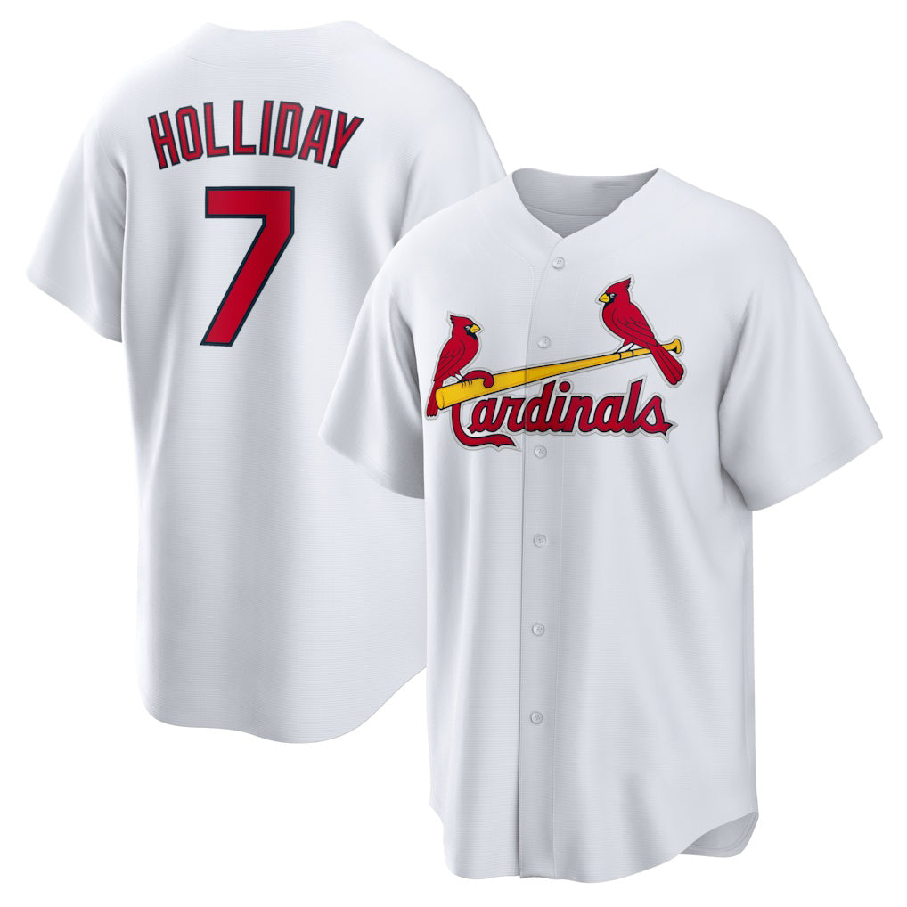 St. Louis Cardinals #7 Matt Holliday White CONTON Home Retired Player Replica Jersey