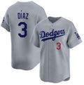 Los Angeles Dodgers #3 Edwin D¨ªaz Royal CONTON Limited Stitched Jersey