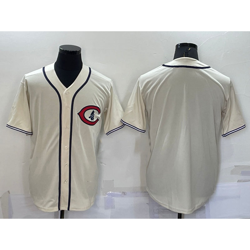 Chicago Cubs Blank Cream CONTON Turn Back the Clock Stitched Cooperstown Collection Jersey