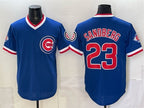 Chicago Cubs #23 Ryne Sandberg Royal CONTON 150th Anniversary Throwback Vapor Limited Stitched Jersey