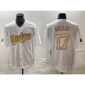 Los Angeles Dodgers #17 Shohei Ohtani White CONTON 2022 All Star Stitched Cool Base Jersey