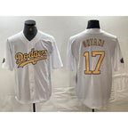 Los Angeles Dodgers #17 Shohei Ohtani White CONTON 2022 All Star Stitched Cool Base Jersey