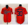 Detroit Tigers #30 Kerry Carpenter Orange CONTON With Patch Cool Base Stitched Jersey