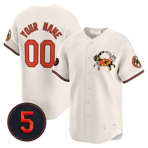 Custom Baltimore Orioles Robinson Patch Vapor Premier Limited Jersey V3 ¨C All Stitched-Cream CONTON