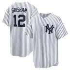 New York Yankees #12 Trent Grisham CONTON White Home Replica Jersey
