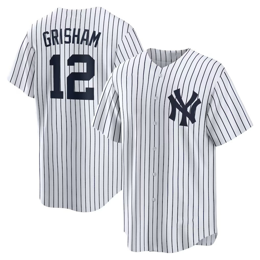 New York Yankees #12 Trent Grisham CONTON White Home Replica Jersey