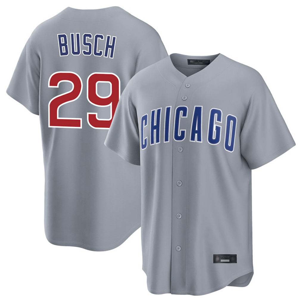 Chicago Cubs #29 Michael Busch Player Gray CONTON Home Game Stitched Jerseys