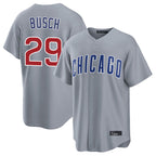 Chicago Cubs #29 Michael Busch Player Gray CONTON Home Game Stitched Jerseys