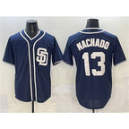 San Diego Padres #13 Manny Machado Navy CONTON Cool Base Stitched Jersey