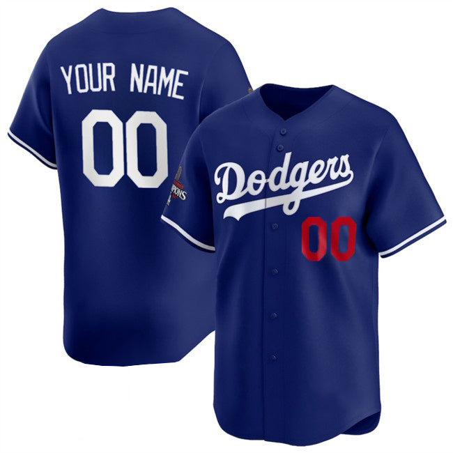 Cuatom Los Angeles Dodgers Active Player Royal CONTON 2024 World Series Champions Alternate Limited Stitched Jersey