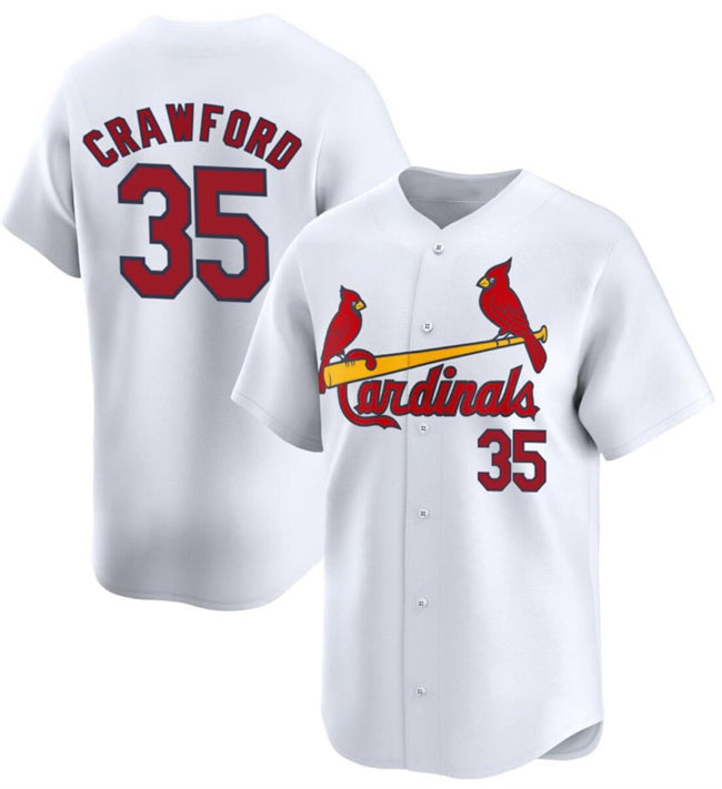 St. Louis Cardinals #35 Brandon Crawford White CONTON Home Limited Stitched Jersey