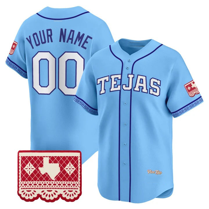 Custom Texas Rangers Blue CONTON 2026 City Connect Vapor Premier Limited Jersey - All Stitched