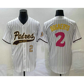 San Diego Padres #2 Xander Bogaerts Number White CONTON NEW 2023 City Connect Cool Base Stitched Jersey