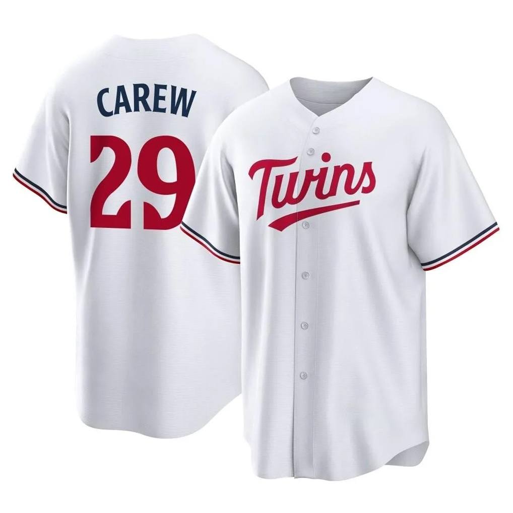 Minnesota Twins #29 Rod Carew Player White CONTONHome Game Stitched Jerseys